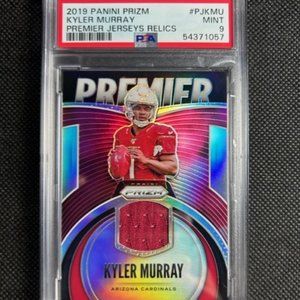 2019 Prizm Silver Kyler Murray Premier Jersey Relic Rookie RC PSA 9 Mint